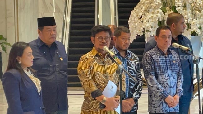 Menteri Pertanian (Mentan) RI Syahrul Yasin Limpo. (Suara.com/Bagaskara)