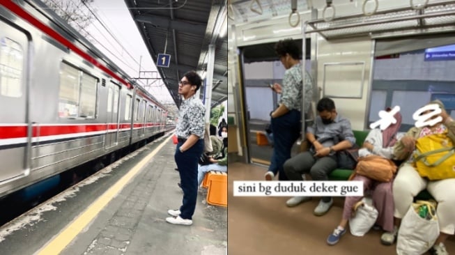 Warganet Tak Sengaja Ketemu Ardhito Pramono Naik KRL. (TikTok)