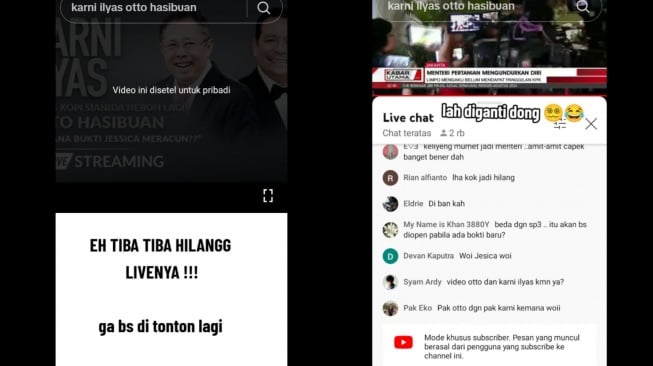 Tayangan Otto Hasibuan bahas kasus Kopi Sianida hilang (TikTok @historykii)