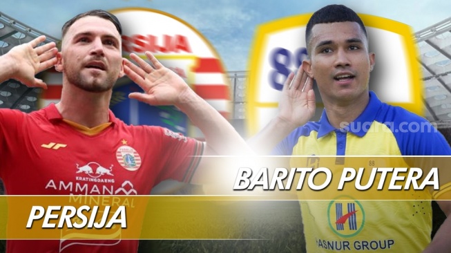 Prediksi Persija Jakarta vs Barito Putera di BRI Liga 1 2023-2024. [Dok. Suara.com]