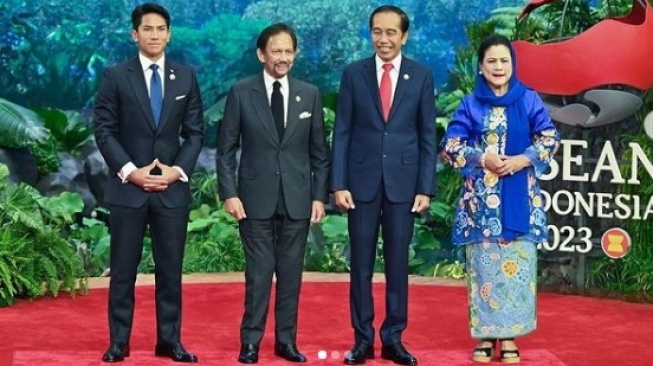 Pangeran Mateen, Sultan Hassanal Bolkiah, Presiden Joko Widodo dan Ibu Negara Iriana Jokowi