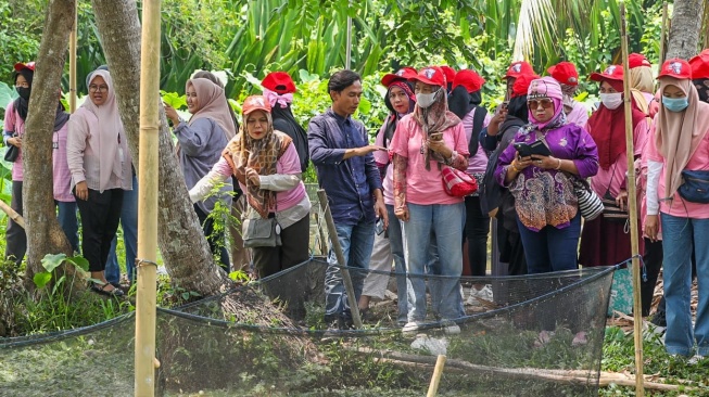 Tumbuhkan Ekonomi dari Sektor Ternak, Srikandi Ganjar Sumsel Berikan Materi Budi Daya Ikan Lele