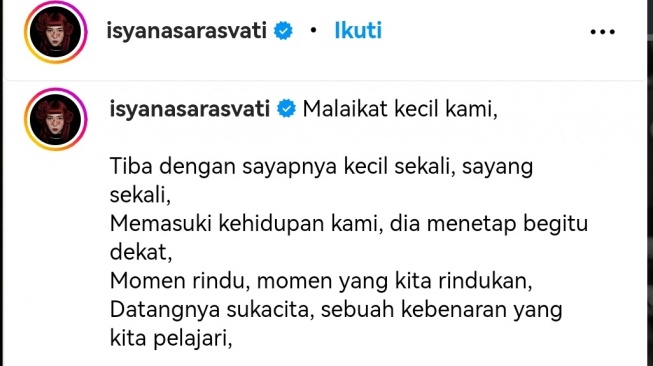 Isyana Sarasvati (Instagram/@isyanasarasvati)