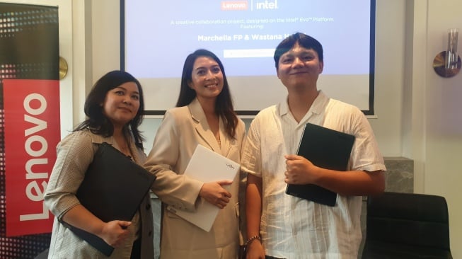 Lenovo Indonesia menggelar Create with Lenovo, dengan meningkatkan tiga laptop dengan Intel EvoTM, Rabu (11/10/2023) di Jakarta. [Lenovo] 