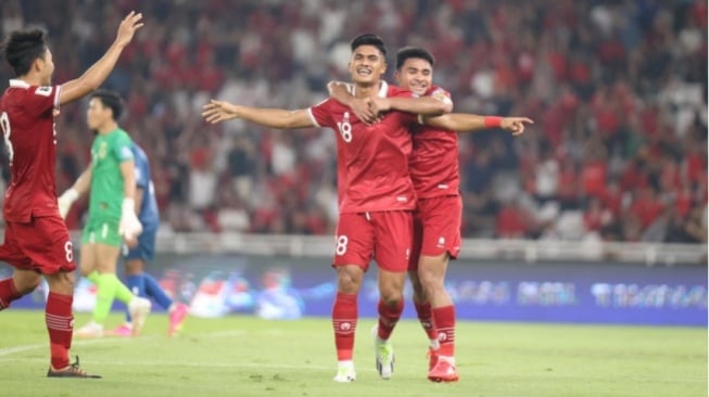 Selebrasi Ramadhan Sananta seusai mencetak gol ke gawang Brunei Darussalam (pssi.rog)