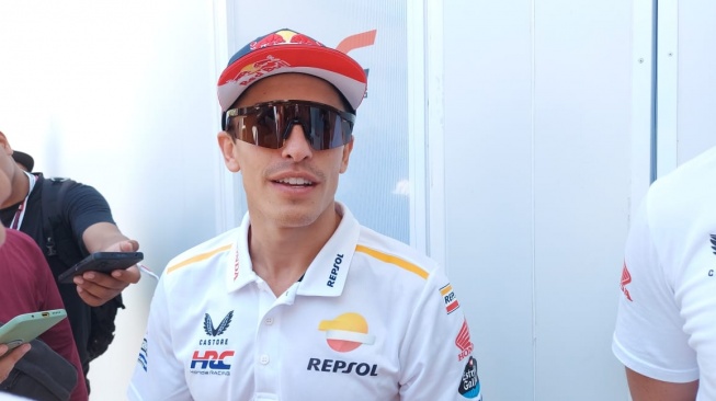 Marc Marquez Pembalap MotoGP dari Tim Honda. (Foto: Suara.com/Manuel Jeghesta)