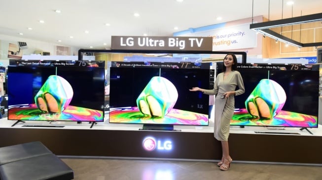 Jajaran TV berlayar besar LG, TV OLED evo C3. [LG Electronics Indonesia]