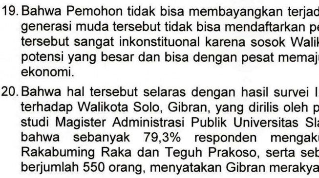 Salah satu penggugat batas usia capres-cawapres, Almas Tsaqibbirru mengaku sebagai penggemar Wali Kota Surakarta, Gibran Rakabuming Raka. (tangkap layar)