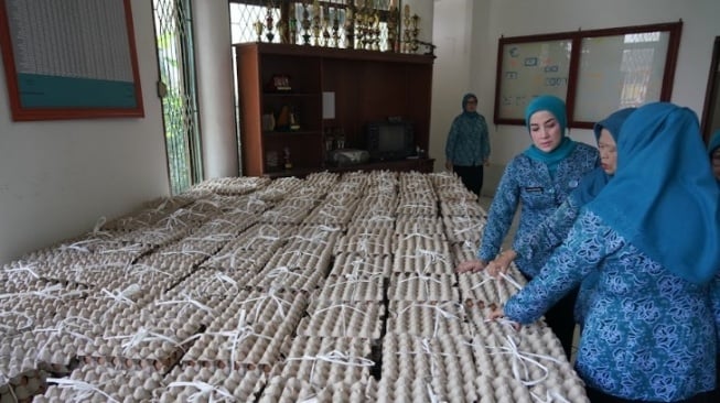 60 Ribu Butir Telur Disebar PKK Untuk Atasi Stunting di Kabupaten Bogor