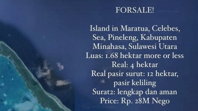 Iklan Penjualan Pulau di Minahasa Viral, Harganya Lebih Murah dari Rumah di Pondok Indah!