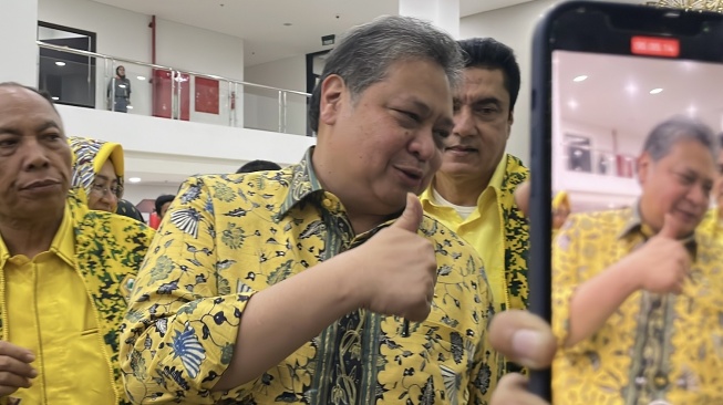 Ketua Umum Partai Golkar Airlangga Hartarto. [Suara.com/Novian] 