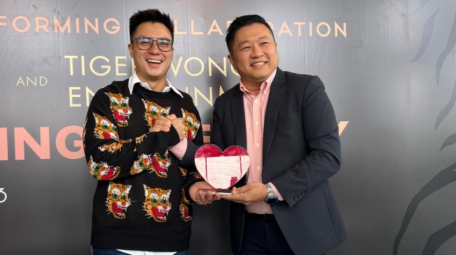 Baim Wong bersama Nicholas Hum selaku CEO Vasanta Group. [dokumentasi pribadi]