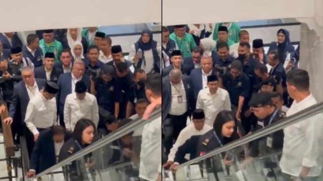 Eskalator Tiba-tiba Mati saat Anies dan Cak Imin Daftar ke KPU, Tanda-tanda Apa?