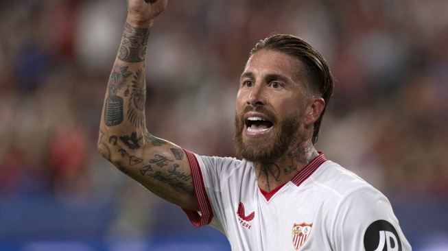 Pemain Sevilla, Sergio Ramos. [JORGE GUERRERO / AFP]