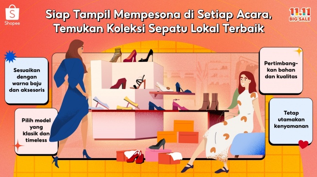 Siap Tampil Mempesona di Setiap Acara, Temukan Koleksi Sepatu Lokal Terbaik bersama Shopee 11.11 Big Sale