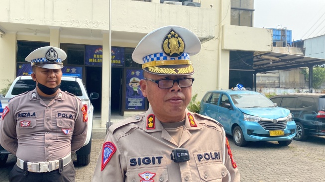 Kasat Lantas Polres Metro Jakarta Barat, AKBP M Sigit Purwanto. (Suara.com/Faqih)