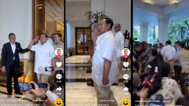 Prabowo Subianto Ngeprank Wartawan, Awalnya Hormat tapi Ujung-ujungnya Kabur