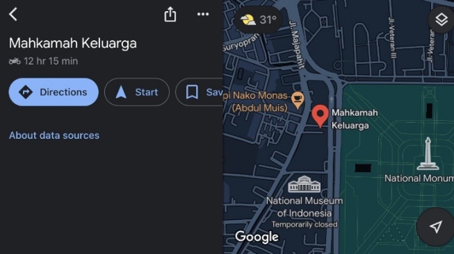 Ramai Dinasti Keluarga Jokowi, Lokasi Mahkamah Keluarga Tiba-tiba Muncul di Google Maps