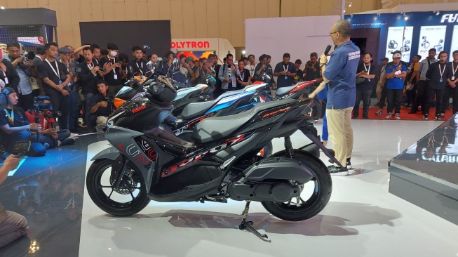 Yamaha Aerox 155 Has Colors at IMOS+ 2023. (Photo: Suara.com/Manuel Jeghesta)