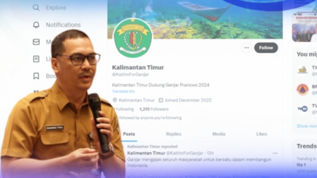 Oknum Pendukung Capres Ganjar Pranowo Catut Logo Pemprov Kaltim, Kadiskominfo: Itu Logo Brand Pemerintahan Ya