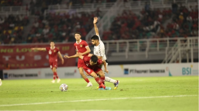 Pertandingan persahabatan antara Timnas Indonesia melawan Timnas Palestina (dok. pssi.org)