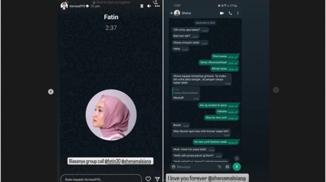 Rossa beberkan kenangan manis dengan Shena Malsiana (instagram)