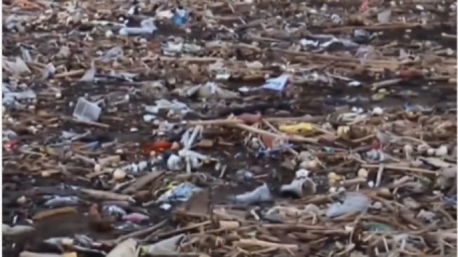 Viral Video Pantai Tanjungsari Pemalang Dipenuhi Sampah, Netizen: Waktunya Panggil Pandawara