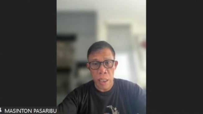 Politisi PDIP Masinton Pasaribu bicara soal status Gibran sebagai kader PDIP. [Tangkap layar]