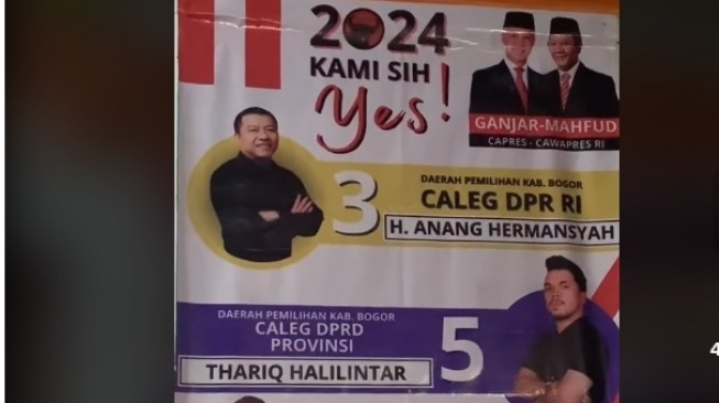 Baliho Thariq Halilintar nyaleg