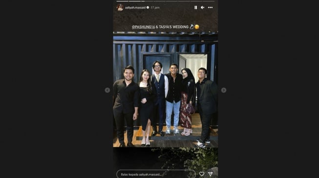 Aaliyah Massaid dan Thariq Halilintar kondangan (instagram)