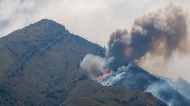 Kebakaran Gunung Merbabu, Lokasi Titik Api di Puncak Sulitkan Upaya Pemadaman