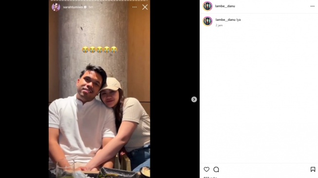 Thariq Halilintar dan Aaliyah Massaid gelendotan (instagram)