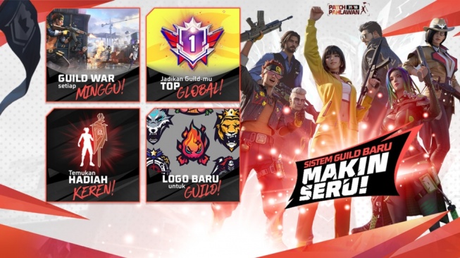 Rincian patch Pahlawan Garena Free Fire yang dirilis Selasa, 31 Oktober 2023 besok. [Garena Indonesia]