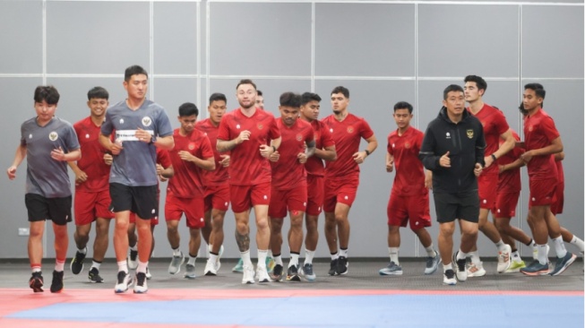 Timnas Indonesia dalam agenda latihan hadapi Brunei Darussalam.(pssi.org)