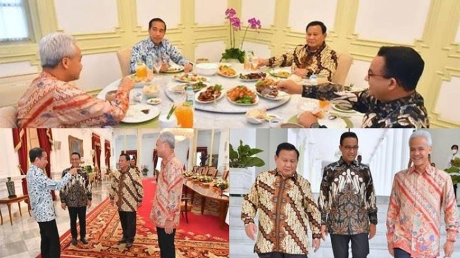 Membedah Makna Batik Jokowi dan 3 Capres saat Makan Siang Bersama