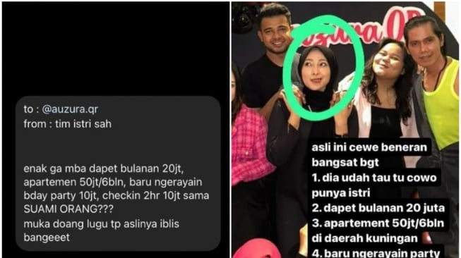 Selebgram Auzura dituding sebagai wanita simpanan pria beristri (Instagram)