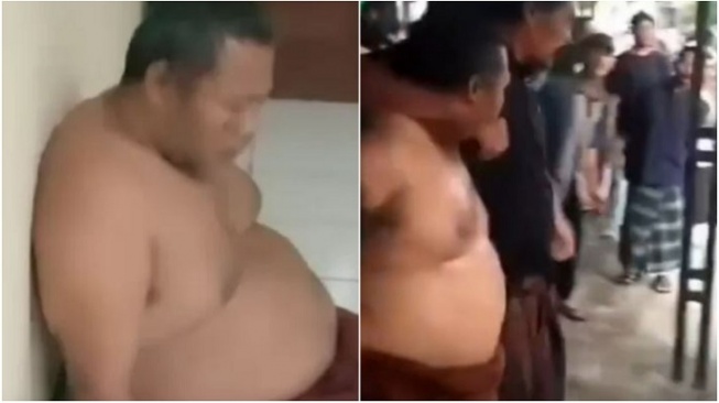 Penampakan wajah Khoiri (52), mertua yang tega membunuh menantu. (istimewa)