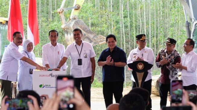 Presiden Jokowi Groundbreaking Kantor BPJS Ketenagakerjaan di IKN