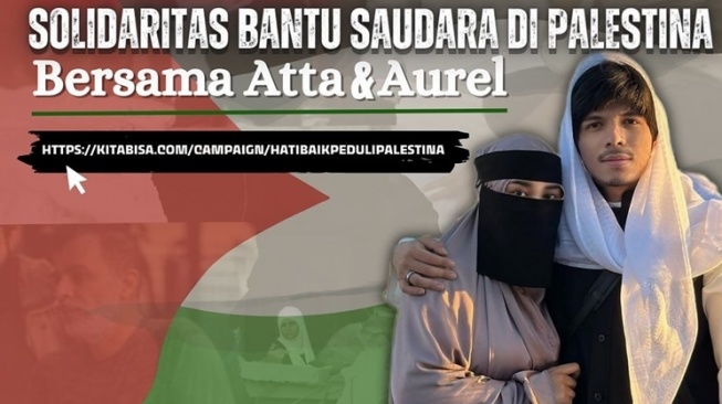 Atta Halilintar dan Aurel Hermansyah menggalang dana untuk membantu rakyat Palestina. [Instagram]