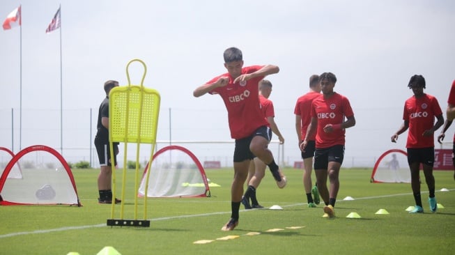 Timnas Kanada U-17 berlatih di Bali United Training Center, Bali jelang tampil di Piala Dunia U-17 2023 Indonesia. [Dok. Istimewa]