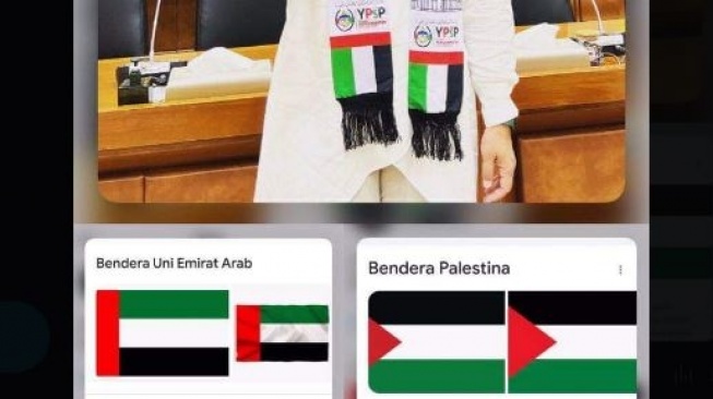 Anggota DPR Pamer Syal Palestina saat Rapat, Publik: Bendera Uni Emirat Arab?