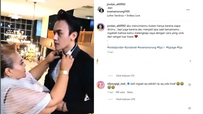 Elly Sugigi komentari kedekatan Eva Manurung dan Jordan Ali (instagram)