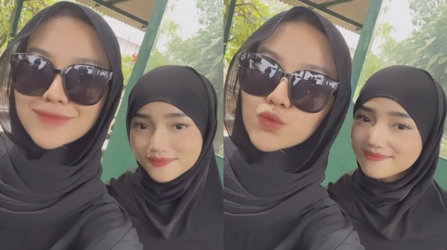 Potret Mayang dan Fuji Kompak Ziarah ke Makam Vanessa Angel dan Bibi (Instagram)