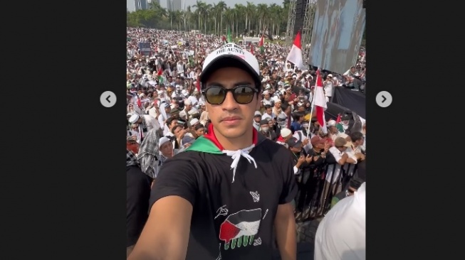 Abidzar Al Ghifari Ikut Aksi Bela Palestina di Monas, Umi Pipik Doakan Ini