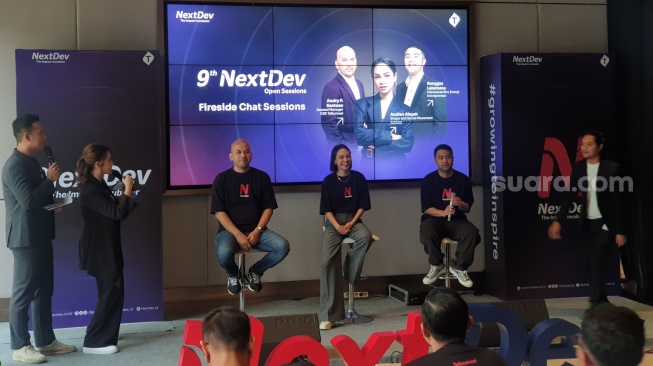 Telkomsel menggelar NextDev ke-9, diawali dengan Open Session di Jakarta, Selasa (7/11/2023). [Suara.com/Dythia Novianty]