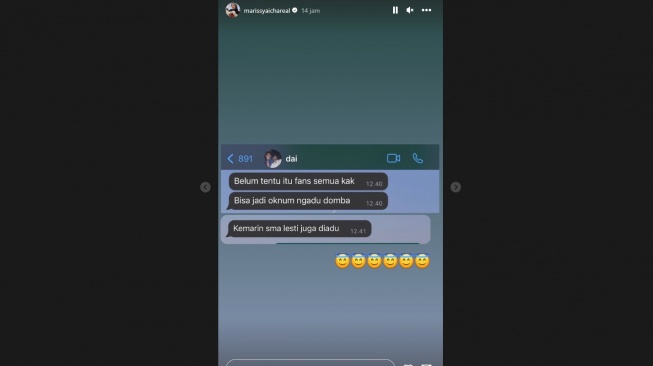 Sosok Diduga Fadly Faisal Kirim Chat ke Marissya Icha untuk Bela Fuji