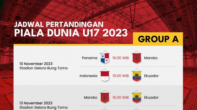 Jadwal Piala Dunia U-17 Hari Ini 10 November 2023: Ada 4 Pertandingan, Timnas Indonesia Ekstra Tenaga Gempur Ekuador