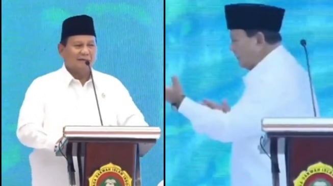 Prabowo Peragakan Jurus Silat saat Hadir di Rakernas LDII. (X/@gerindrakotasmg)