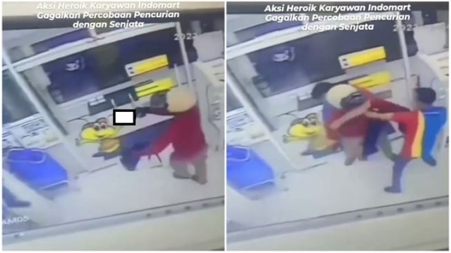 Viral Karyawan Minimarket Lawan Perampok Bersenjata: Korban Tertembak, Pelaku Dilumpuhkan