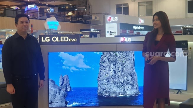 TV LG OLED evo G3 resmi dijual di Indonesia, Kamis (9/11/2023). [Suara.com/Dythia Novianty]